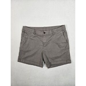 Bear Bottom Mens Shorts Brown L Chino Flat Front Regular 5.5"‎ Stretch Comfort